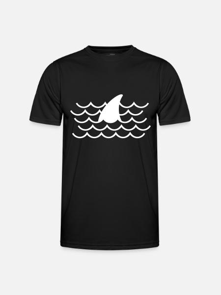 Las aletas de tiburón - Camiseta funcional para hombres - negro