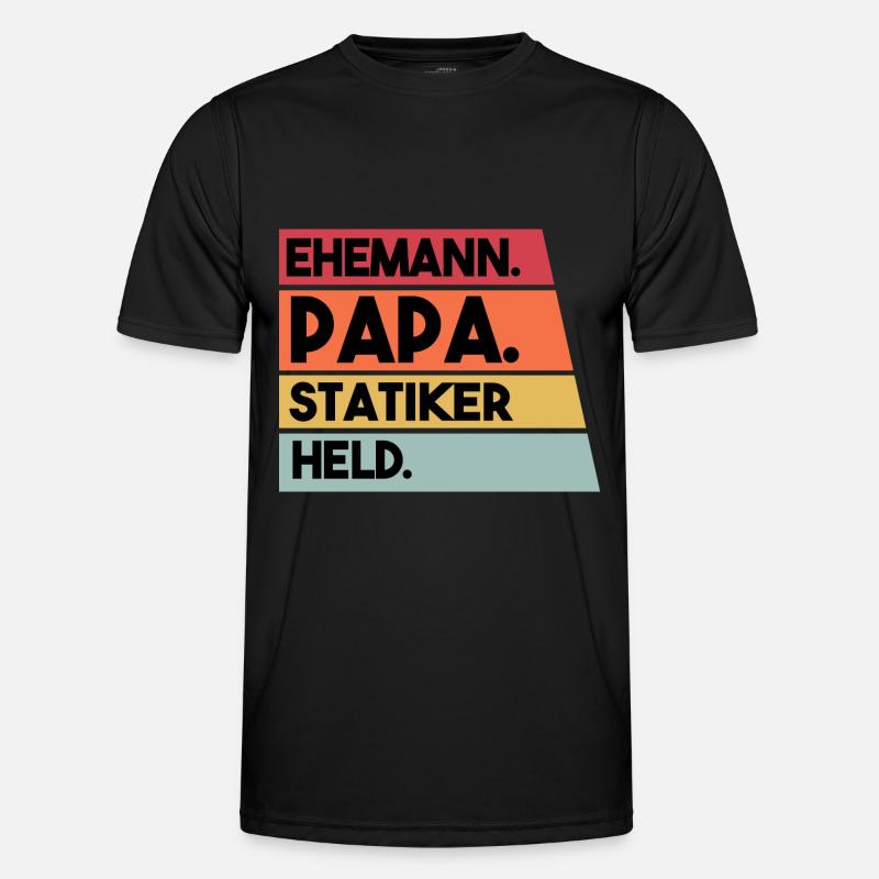 Husband Dad Structural Engineer Hero - Men's Functional T-Shirt - black