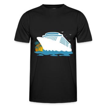 Cruise, Cruise Ship, Cruise - Men's Functional T-Shirt - black - Front - AI Model Male 178 dark (178cm)