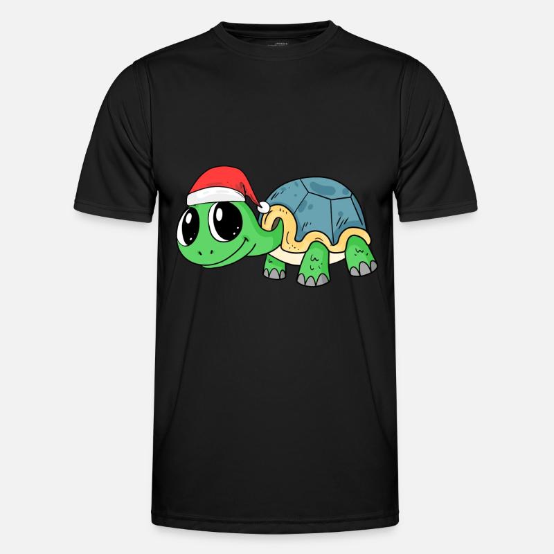 Turtle Christmas - Men's Functional T-Shirt - black