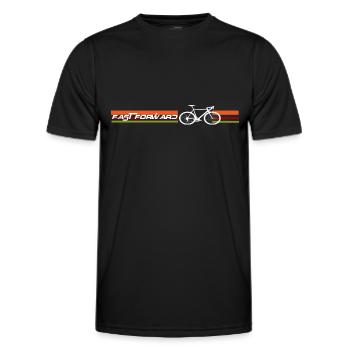 Bicycle Road Cycling - Men's Functional T-Shirt - black - Front - AI Model Male 178 dark (178cm)