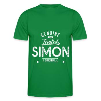 Simon benutzerdefinierten Vorname simon - Männer Funktions-T-Shirt - Kelly Green - Vorne - AI Model Male 178 dark (178cm)