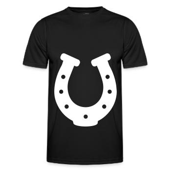 Hufeisen Icon - Männer Funktions-T-Shirt - Schwarz - Vorne - AI Model Male 178 dark (178cm)