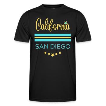 California San Diego Bleu - T-shirt sport Homme - noir - Devant - AI Model Male 178 dark (178cm)