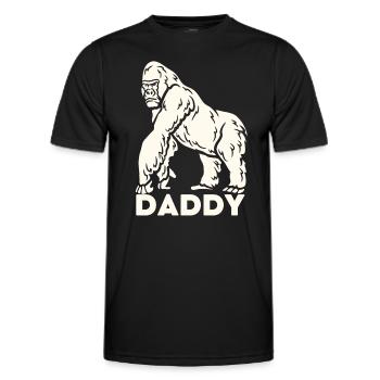 Papa Gorille Père protecteur - T-shirt sport Homme - noir - Devant - AI Model Male 178 dark (178cm)