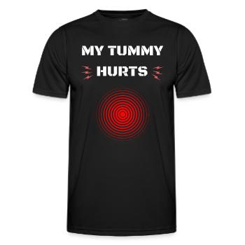 Mon ventre me fait mal à l’estomac - T-shirt sport Homme - noir - Devant - AI Model Male 178 dark (178cm)