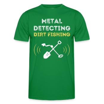 METAL DETECTING DIRT FISHING - Men's Functional T-Shirt - kelly green - Front - AI Model Male 178 dark (178cm)
