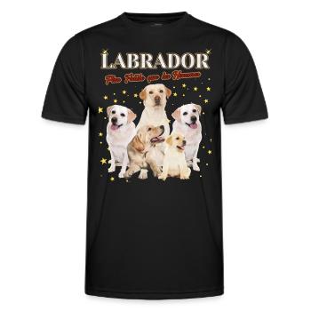 Labrador plus fidèle que les Hommes - T-shirt sport Homme - noir - Devant - AI Model Male 178 dark (178cm)