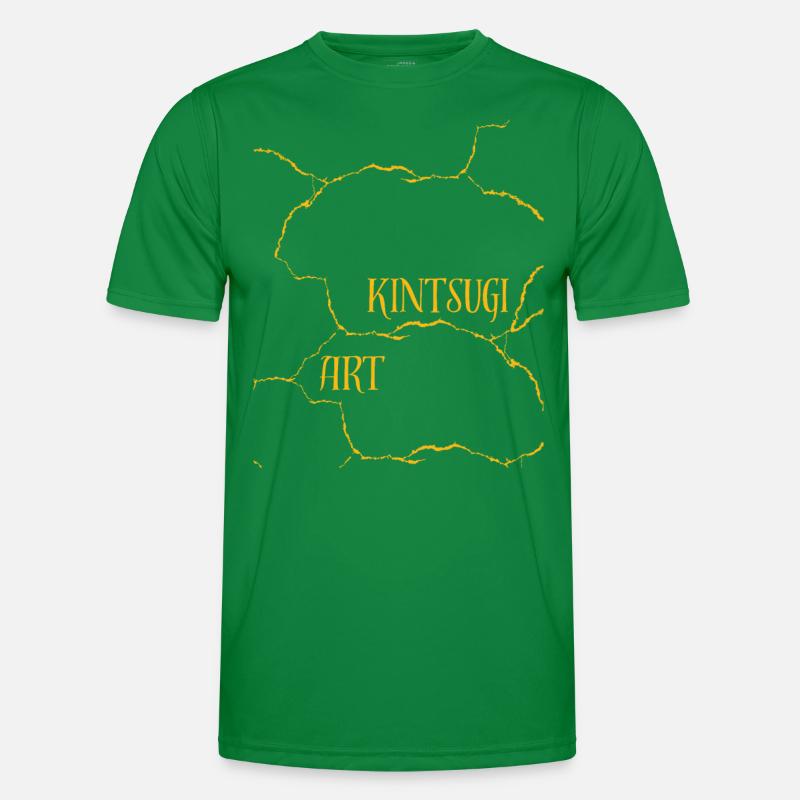 Kintsugi Art Pottery Cracks and Failures Men's Functional T-Shirt