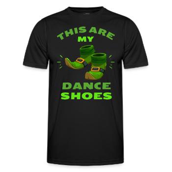 Ce sont mes chaussures de danse irlandaises Celtic Ireland - T-shirt sport Homme - noir - Devant - AI Model Male 178 dark (178cm)