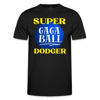 Ma planète est Gaga Ball Dodgeball Hexagon Pit - T-shirt sport Homme - noir - Devant - AI Model Male 178 dark (178cm)