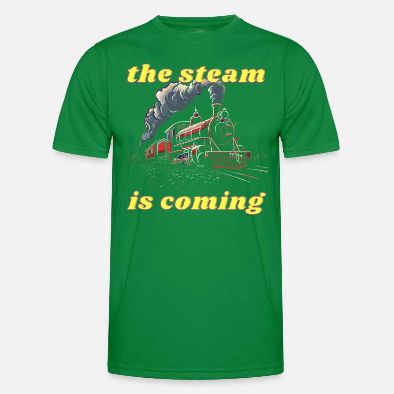 Der Dampf kommt Männer Funktions-T-Shirt