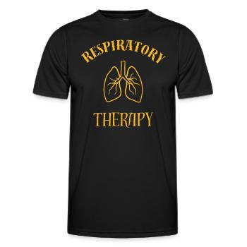 Atemtherapie Goldene Lungen - Männer Funktions-T-Shirt - Schwarz - Vorne - AI Model Male 178 dark (178cm)