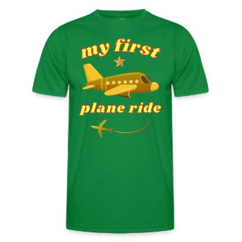 Meine erste Flugreise Flugreise Geschenk Gelb - Männer Funktions-T-Shirt - Kelly Green - Vorne - AI Model Male 178 dark (178cm)