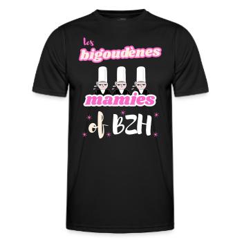 Die Bigoudènes MAMIES der Bretagne - Männer Funktions-T-Shirt - Schwarz - Vorne - AI Model Male 178 dark (178cm)