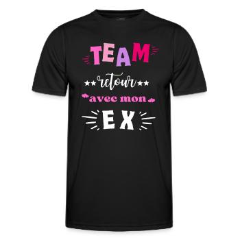 Team Retour avec Mon Ex - T-shirt sport Homme - noir - Devant - AI Model Male 178 dark (178cm)