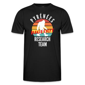 PYRENEES BIGFOOT RESEARCH TEAM - T-shirt sport Homme - noir - Devant - AI Model Male 178 dark (178cm)