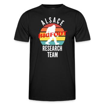 ALSACE BIGFOOT RESEARCH TEAM - T-shirt sport Homme - noir - Devant - AI Model Male 178 dark (178cm)