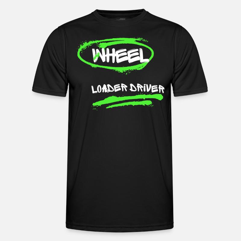 Wheel Loader Driver Graffiti - Men's Functional T-Shirt - black