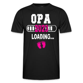 Opa Werdender Opa Schwangerschaft Verkündung - Männer Funktions-T-Shirt - Schwarz - Vorne - AI Model Male 178 dark (178cm)