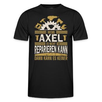Axel Name Geschenk Geburtstag - Männer Funktions-T-Shirt - Schwarz - Vorne - AI Model Male 178 dark (178cm)