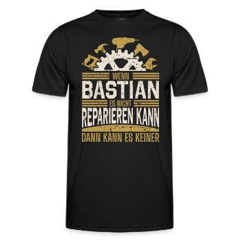 Bastian Name Geschenk Geburtstag - Männer Funktions-T-Shirt - Schwarz - Vorne - AI Model Male 178 dark (178cm)