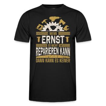 Ernst Name Geschenk Geburtstag - Männer Funktions-T-Shirt - Schwarz - Vorne - AI Model Male 178 dark (178cm)