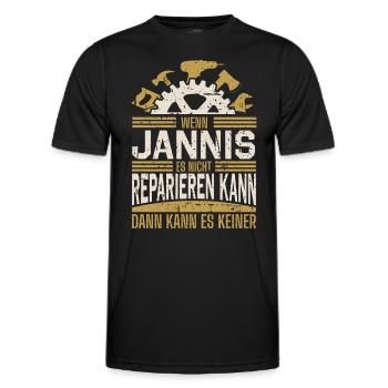 Jannis Name Geschenk Geburtstag - Männer Funktions-T-Shirt - Schwarz - Vorne - AI Model Male 178 dark (178cm)