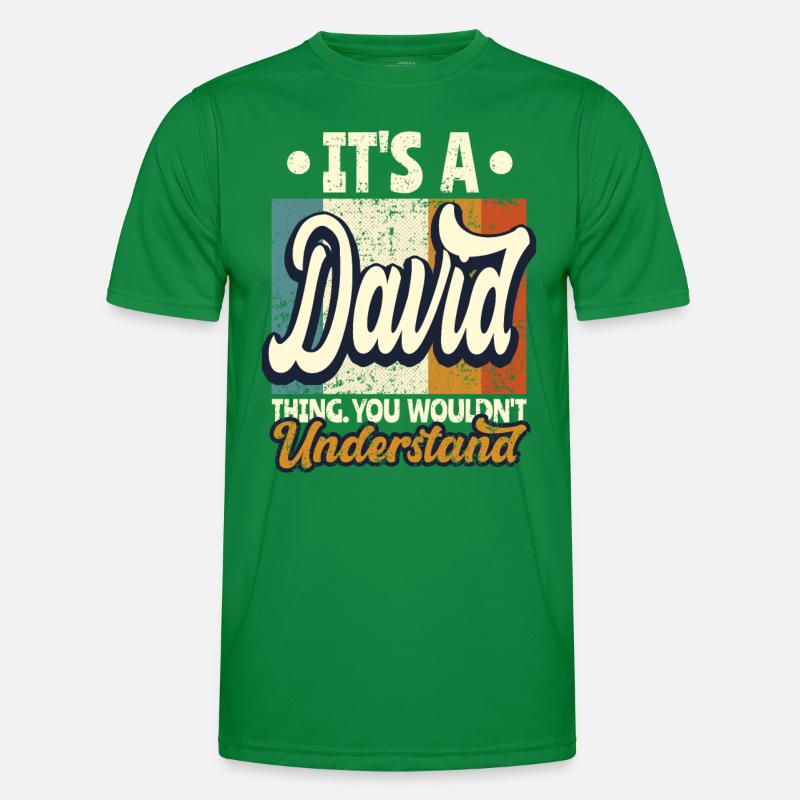 Name David Geschenk Geburtstag Spruch Männer Funktions-T-Shirt