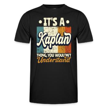 Name Kaplan Geschenk Geburtstag Spruch - Männer Funktions-T-Shirt - Schwarz - Vorne - AI Model Male 178 dark (178cm)