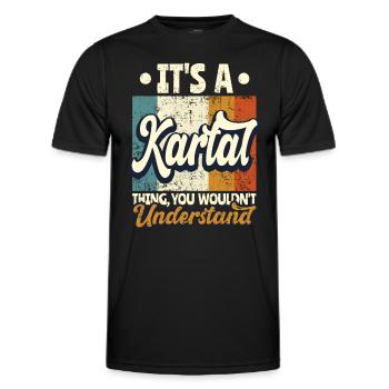 Name Kartal Gift Birthday Quote - Men's Functional T-Shirt - black - Front - AI Model Male 178 dark (178cm)