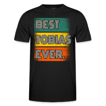 Tobias Nom Cadeau Citation Drôle - T-shirt sport Homme - noir - Devant - AI Model Male 178 dark (178cm)