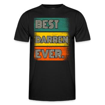 Darren Name Gift Quote Funny - Men's Functional T-Shirt - black - Front - AI Model Male 178 dark (178cm)