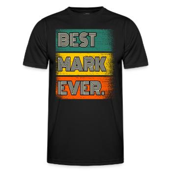 Mark Name Gift Quote Funny - Men's Functional T-Shirt - black - Front - AI Model Male 178 dark (178cm)
