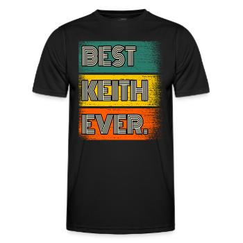 Keith Name Gift Quote Funny - Men's Functional T-Shirt - black - Front - AI Model Male 178 dark (178cm)