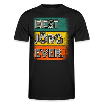 Jörg Name Geschenk Spruch Lustig - Männer Funktions-T-Shirt - Schwarz - Vorne - AI Model Male 178 dark (178cm)
