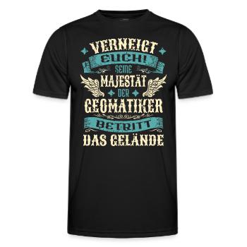 Geomatiker Geschenk Lustige Sprüche - Männer Funktions-T-Shirt - Schwarz - Vorne - AI Model Male 178 dark (178cm)