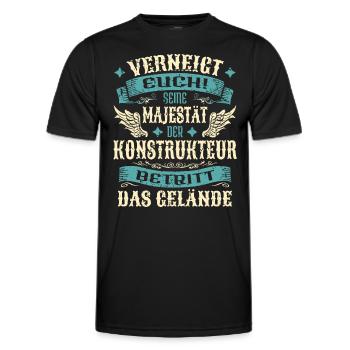 Konstrukteur Geschenk Lustige Sprüche - Männer Funktions-T-Shirt - Schwarz - Vorne - AI Model Male 178 dark (178cm)