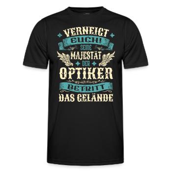 Optiker Geschenk Lustige Sprüche - Männer Funktions-T-Shirt - Schwarz - Vorne - AI Model Male 178 dark (178cm)