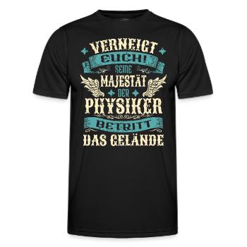 Physiker Geschenk Lustige Sprüche - Männer Funktions-T-Shirt - Schwarz - Vorne - AI Model Male 178 dark (178cm)