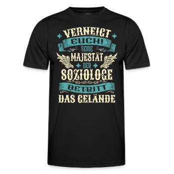 Soziologe Geschenk Lustige Sprüche - Männer Funktions-T-Shirt - Schwarz - Vorne - AI Model Male 178 dark (178cm)