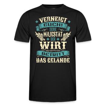 Wirt Geschenk Lustige Sprüche - Männer Funktions-T-Shirt - Schwarz - Vorne - AI Model Male 178 dark (178cm)