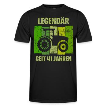 41 Geburtstag Geschenk 41. Landwirt Spruch - Männer Funktions-T-Shirt - Schwarz - Vorne - AI Model Male 178 dark (178cm)