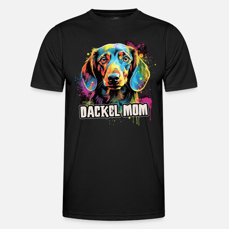 Dackel Hund Geschenk Spruch - Männer Funktions-T-Shirt - Schwarz