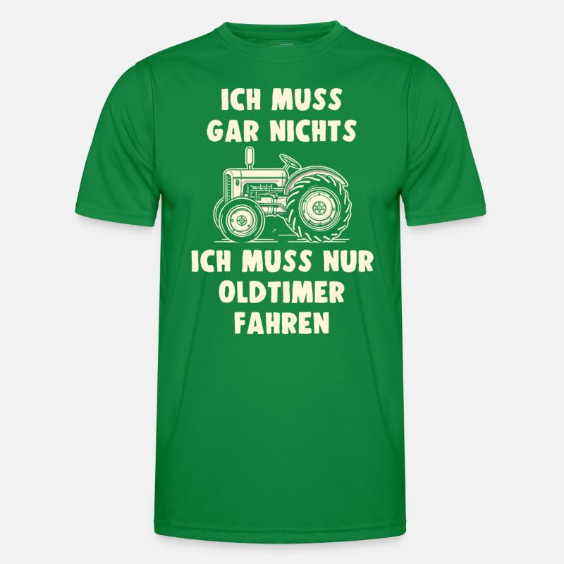 Traktor Oldtimer Landwirtschaft Geschenk Bauer Männer Funktions-T-Shirt