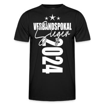 Verbandspokal Sieger 2024 - Männer Funktions-T-Shirt - Schwarz - Vorne - AI Model Male 178 dark (178cm)