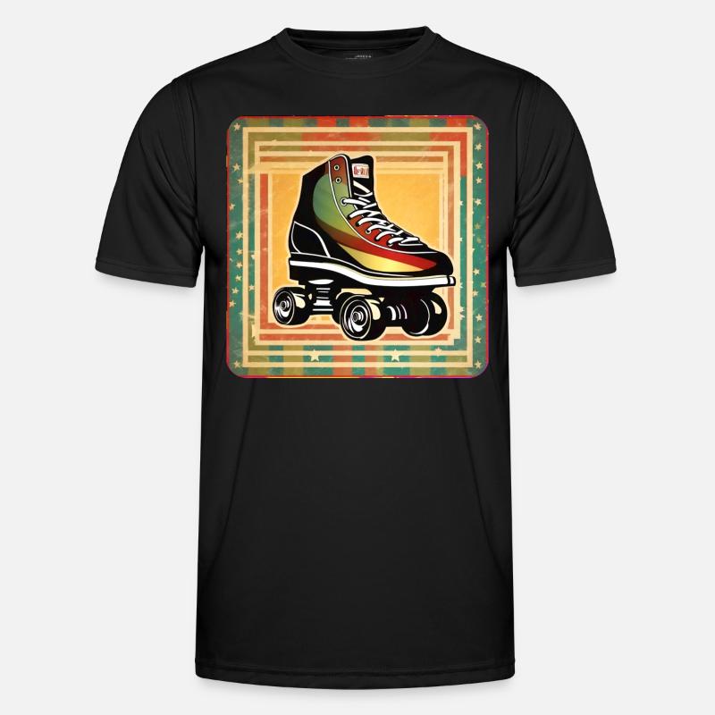 Cool Disco Roller Skate Style Rétro T-shirt sport Homme