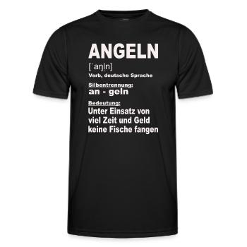 Angeln ist keine Fische fangen, Anglerspruch - Männer Funktions-T-Shirt - Schwarz - Vorne - AI Model Male 178 dark (178cm)
