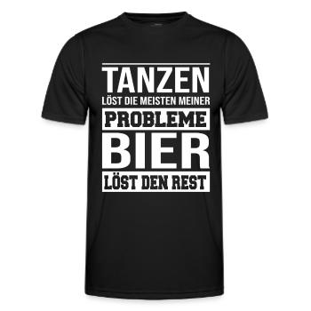 Tanzen löst die meisten meiner Probleme - Männer Funktions-T-Shirt - Schwarz - Vorne - AI Model Male 178 dark (178cm)