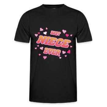 Best Niece Ever - beste Nichte der Welt - Männer Funktions-T-Shirt - Schwarz - Vorne - AI Model Male 178 dark (178cm)